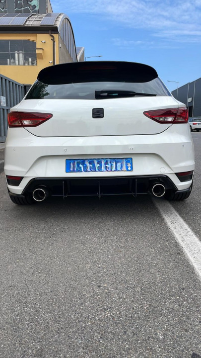 ⭐1184 FLAP DIFFUSORE LEON 5F MK3 2012-2017 FR CUPRA LOOK AERO NERO ⭐
