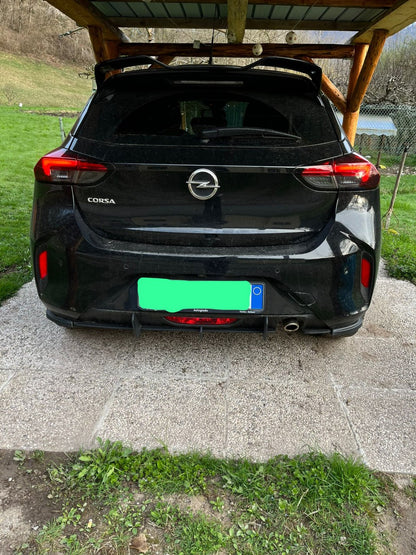 ⭐0651 SPOILER NERO LUCIDO ADATTO PER OPEL CORSA F 2019+ ⭐