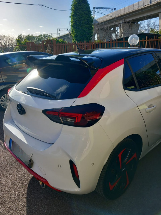 ⭐0651 SPOILER NERO LUCIDO ADATTO PER OPEL CORSA F 2019+ ⭐