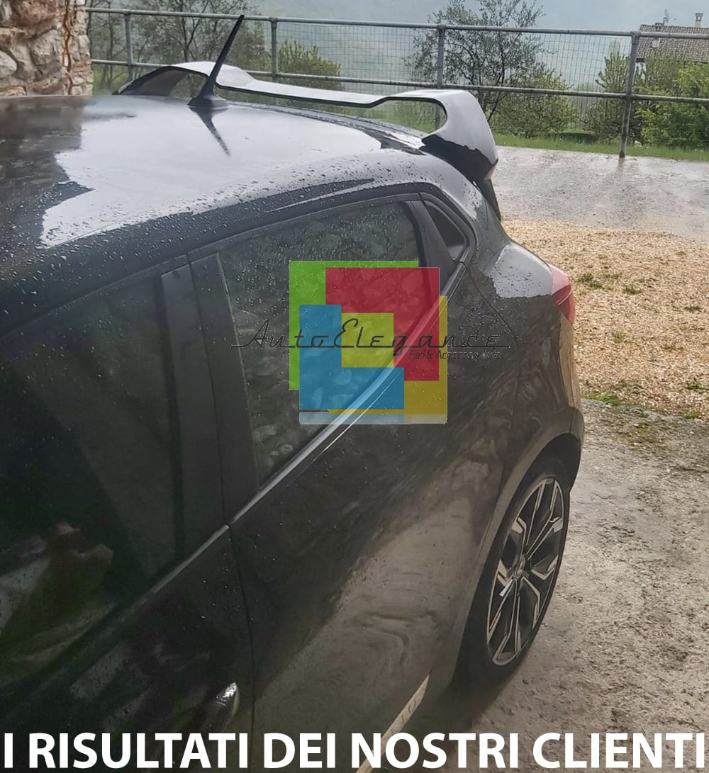 🔥0754 SPOILER CLIO 5 2019+ STANDARD LOOK RS NERO LUCIDO🔥