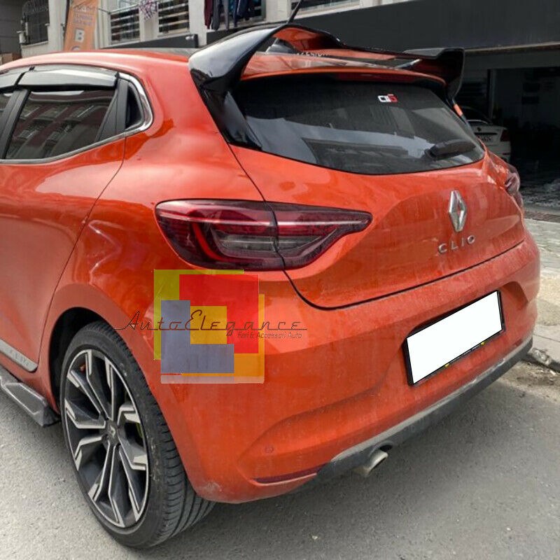 🔥0754 SPOILER CLIO 5 2019+ STANDARD LOOK RS NERO LUCIDO🔥