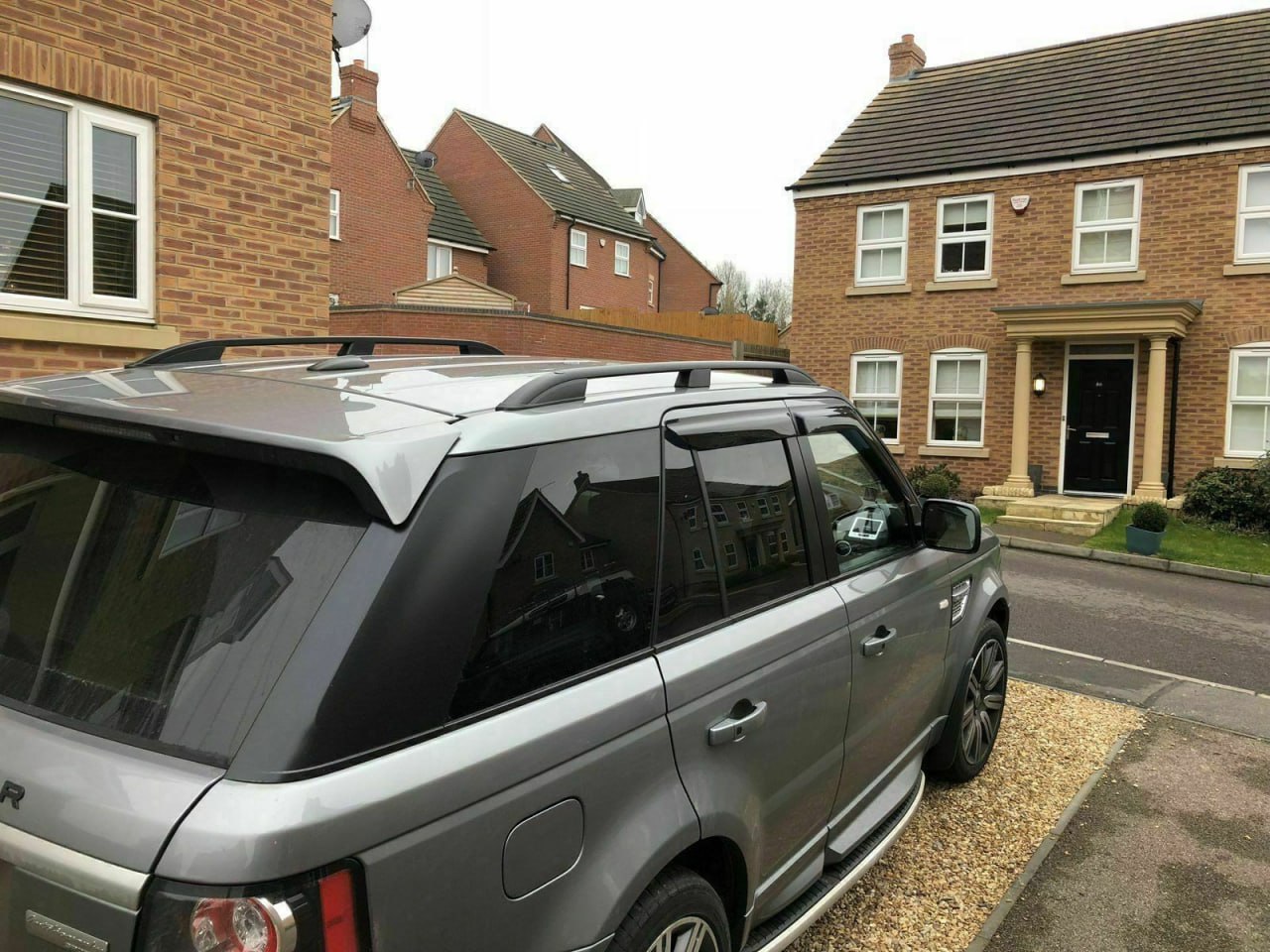 ⭐0213 RANGE ROVER SPORT 2005-2013 BLACK ROOF BARS ROOF RAILS RACK⭐ 