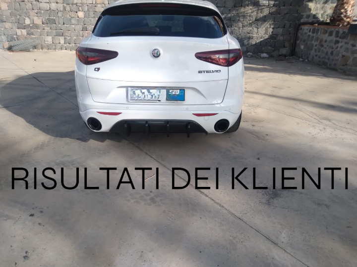 ⭐1606 DIFFUSORE ADATTO PER ALFA ROMEO STELVIO 949 2016-2020 NERO OPACO ⭐