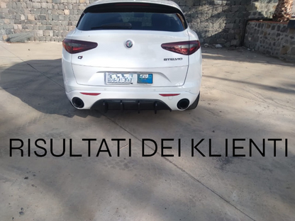 ⭐1606 DIFFUSORE ADATTO PER ALFA ROMEO STELVIO 949 2016-2020 NERO OPACO ⭐