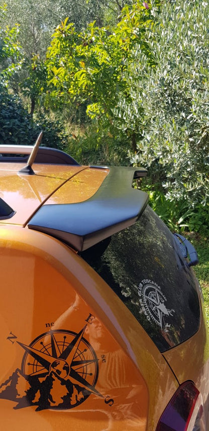 ⭐1657 SPOILER TETTO PER DACIA DUSTER 2 18-21 LOOK SAFARI NERO LUCIDO ⭐