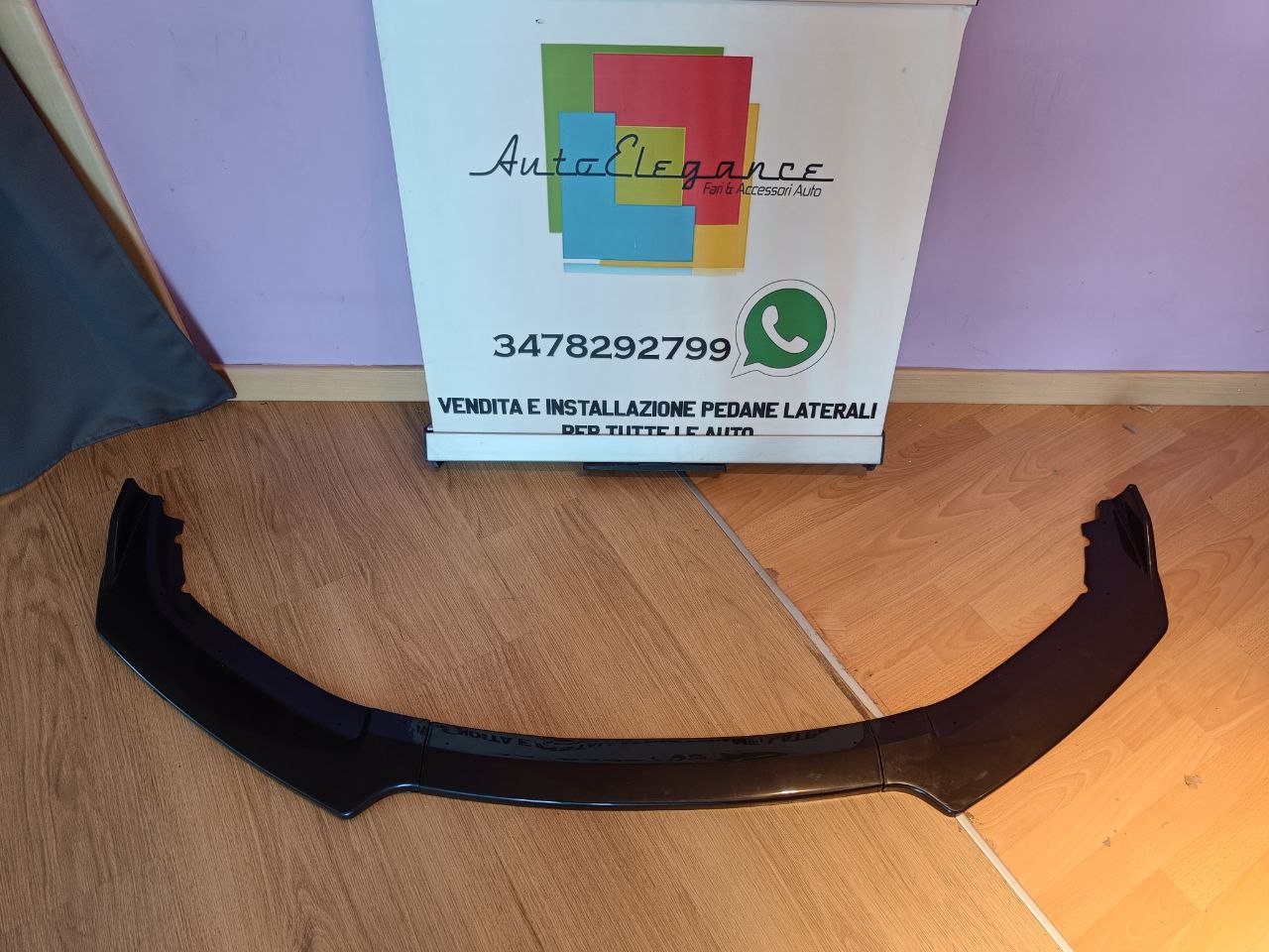 ⭐1136 SPLITTER ADATTO PER CIVIC FC5 2016+ LOOK TYPE R NERO LUCIDO ⭐