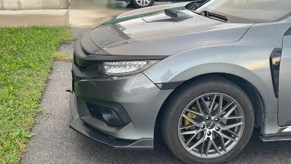 ⭐1136 SPLITTER ADATTO PER CIVIC FC5 2016+ LOOK TYPE R NERO LUCIDO ⭐