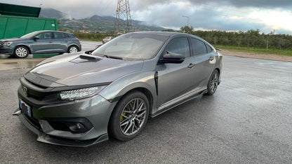 ⭐1136 SPLITTER ADATTO PER CIVIC FC5 2016+ LOOK TYPE R NERO LUCIDO ⭐