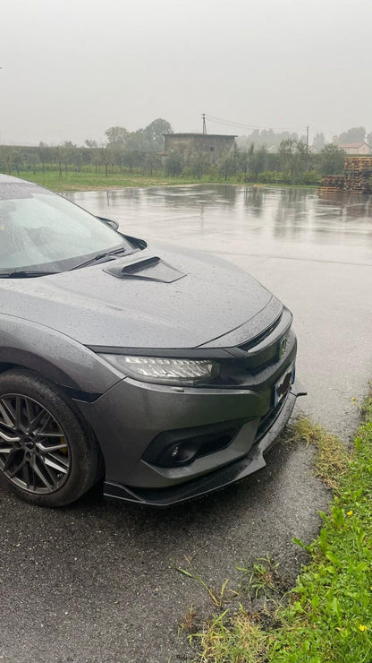 ⭐1136 SPLITTER ADATTO PER CIVIC FC5 2016+ LOOK TYPE R NERO LUCIDO ⭐
