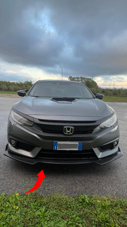 ⭐1136 SPLITTER ADATTO PER CIVIC FC5 2016+ LOOK TYPE R NERO LUCIDO ⭐