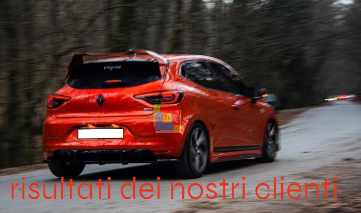 ⭐0754 SPOILER ADATTO PER CLIO 5 2019+ STANDARD LOOK RS NERO LUCIDO⭐