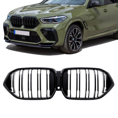 💎2016 GRIGLIA ADATTO BMW X6 G06 2019+ DOPPIA FASCIA NERA M SPORT💎