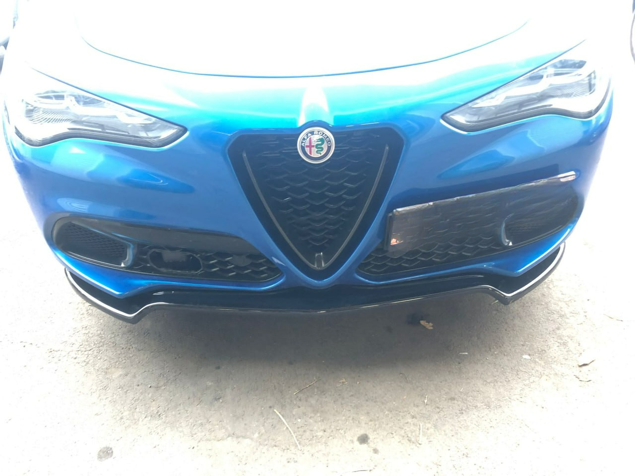 🔥0233 SPLITTER PER ALFA ROMEO STELVIO 2016+ NERO LUCIDO SOTTO PARAURTI🔥