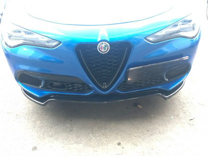 🔥0233 SPLITTER PER ALFA ROMEO STELVIO 2016+ NERO LUCIDO SOTTO PARAURTI🔥