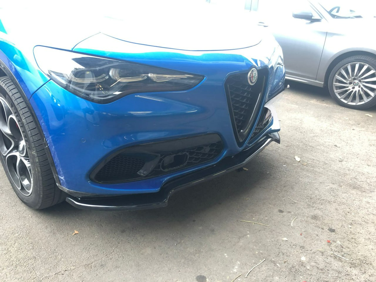 🔥0233 SPLITTER PER ALFA ROMEO STELVIO 2016+ NERO LUCIDO SOTTO PARAURTI🔥
