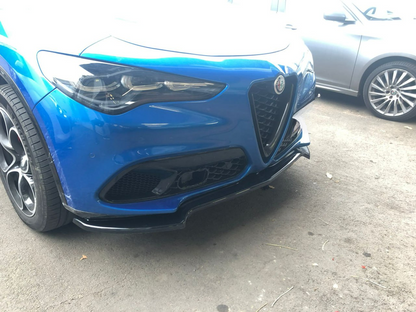 🔥0233 SPLITTER PER ALFA ROMEO STELVIO 2016+ NERO LUCIDO SOTTO PARAURTI🔥