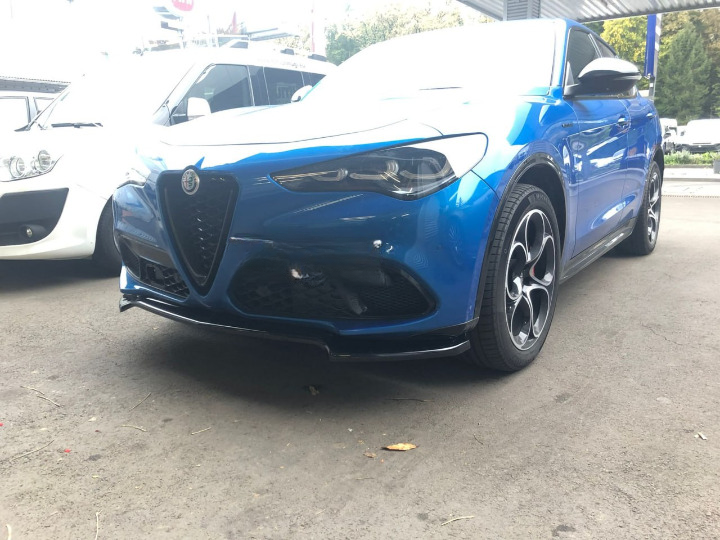 ⭐0233 SPLITTER ADATTO PER ALFA ROMEO STELVIO 2016+ NERO LUCIDO SOTTO PARAURTI⭐
