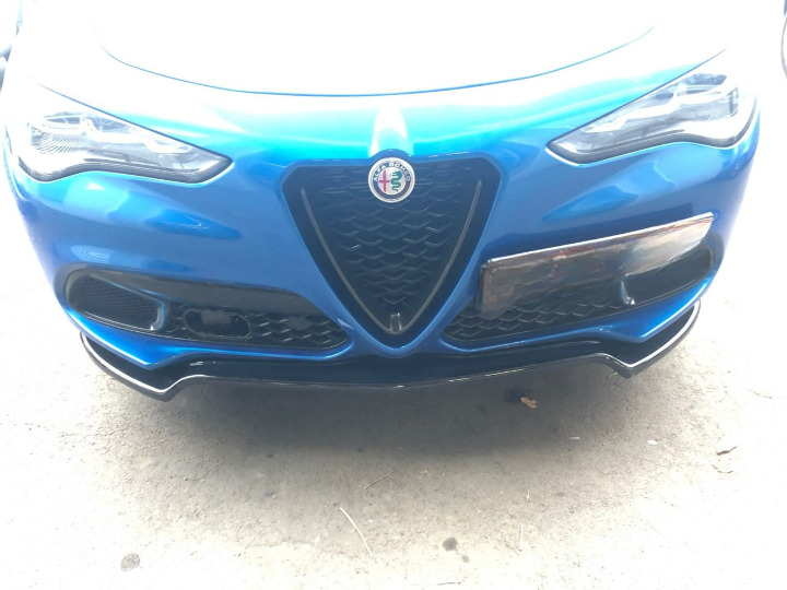 ⭐0233 SPLITTER ADATTO PER ALFA ROMEO STELVIO 2016+ NERO LUCIDO SOTTO PARAURTI⭐