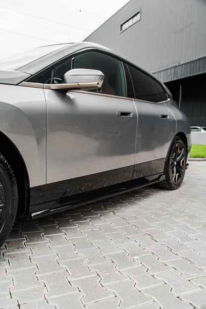 ⭐Sotto minigonne adatto per BMW iX M-Pack i20 2021+Side Skirts 2 Pcs GlossBlack⭐
