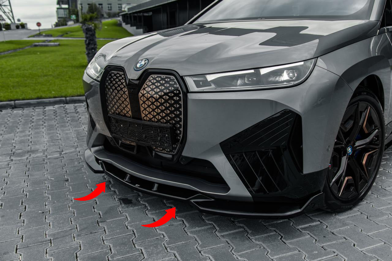 ⭐SPLITTER ADATTO PER BMW iX M-Pack i20 2021+ Front Splitter (Gloss Black)⭐