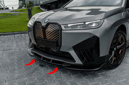 ⭐SPLITTER ADATTO PER BMW iX M-Pack i20 2021+ Front Splitter (Gloss Black)⭐