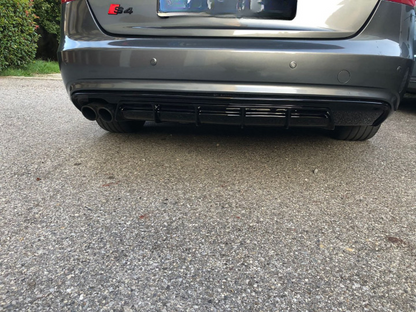 ✨Diffusore posteriore adatto per Audi A4 B8 (8K) LOOK RS4 07-14 NERO LUCIDO✨
