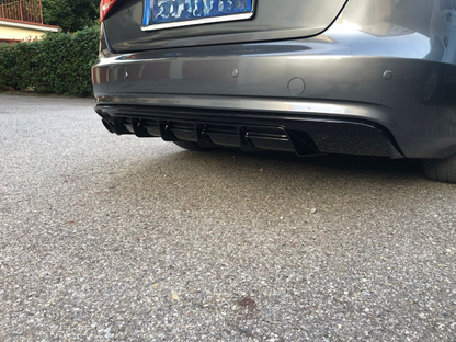 ✨Diffusore posteriore adatto per Audi A4 B8 (8K) LOOK RS4 07-14 NERO LUCIDO✨