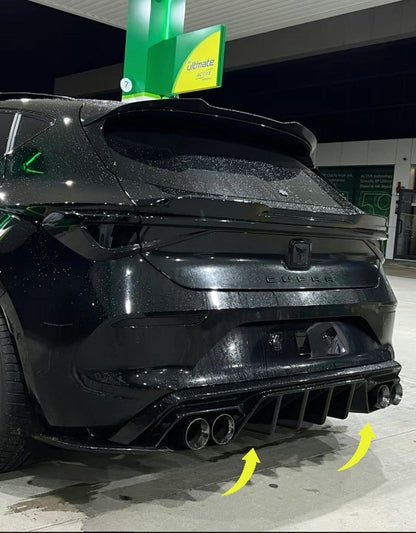 ⭐2020 DIFFUSORE ADATTO PER CUPRA LEON 2020+ NERO LUCIDO⭐