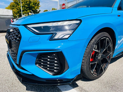 💥Art.0629 SPLITTER ADATTO PER A3 8Y 2020+ SLINE S3 NERO LUCIDO💥