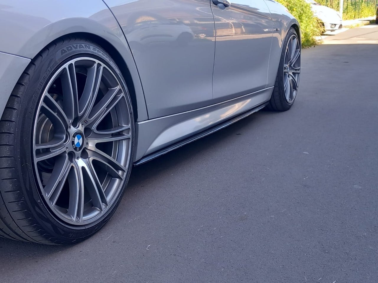 💥MINOGONNE+SOTTOMINIGONNE NERO LUCIDO PER ADATTO PER BMW f30 💥