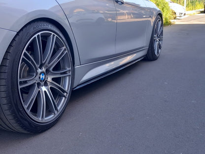 💥MINOGONNE+SOTTOMINIGONNE NERO LUCIDO PER ADATTO PER BMW f30 💥