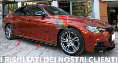 💥MINOGONNE+SOTTOMINIGONNE NERO LUCIDO PER ADATTO PER BMW f30 💥