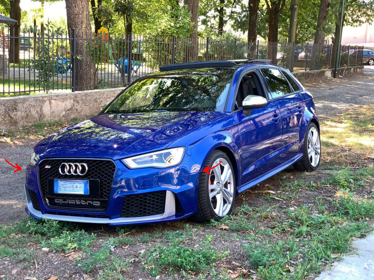 💥0812 PARAURTI ANTERIORE ADATTO PER AUDI A3 8V 2012-2016 LOOK RS3💥