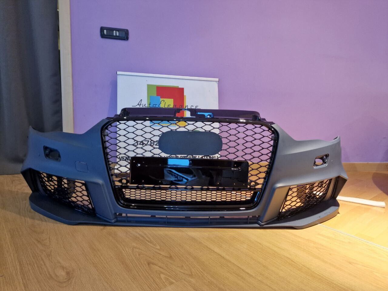 💥0812 PARAURTI ANTERIORE ADATTO PER AUDI A3 8V 2012-2016 LOOK RS3💥