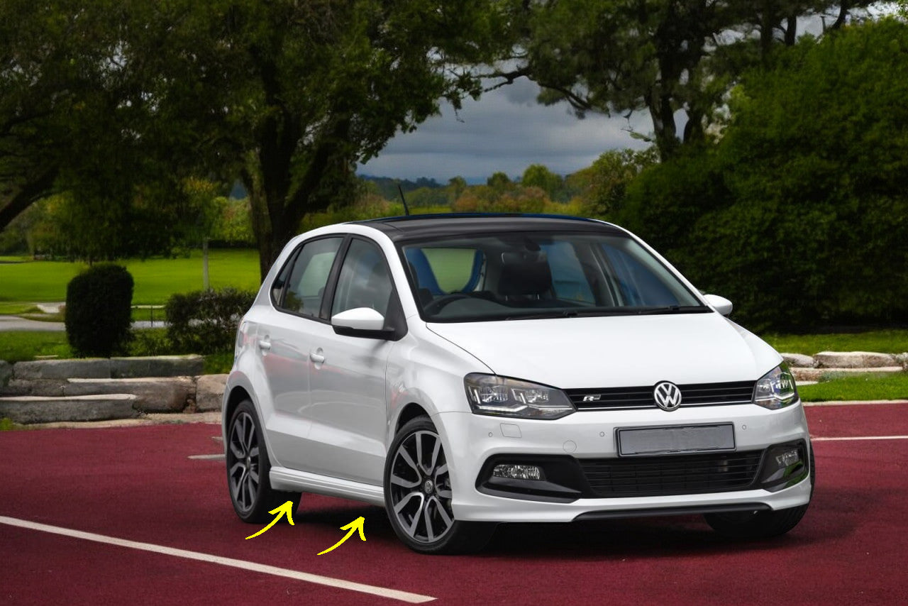 💥COPPIA MINIGONNE LATERALI ADATTO PER VW POLO 6R R optik 💥