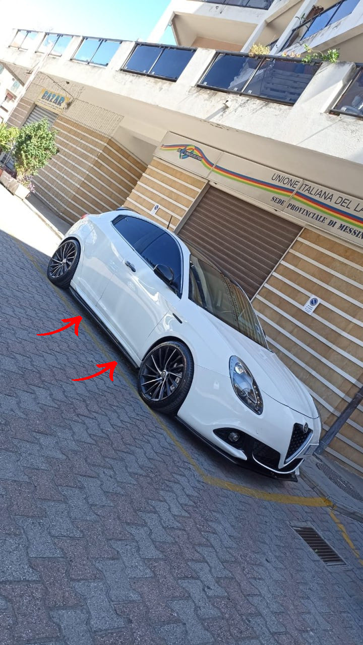 💥1854 UNDER SKIRTS SUITABLE FOR ALFA ROMEO GIULIETTA 2010-2020 GLOSSY BLACK💥 