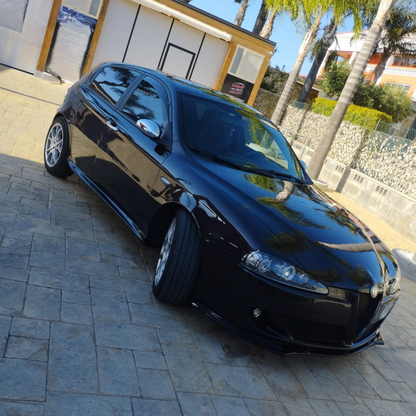 💥0274 SPLITTER ADATTO PER  Alfa Romeo 147 nero lucido💥