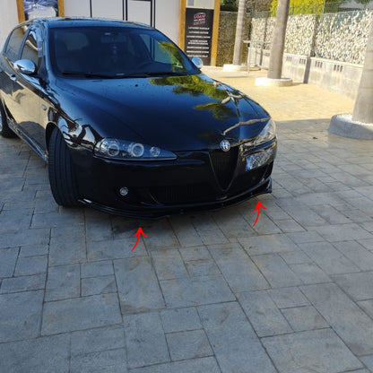💥0274 SPLITTER ADATTO PER  Alfa Romeo 147 nero lucido💥