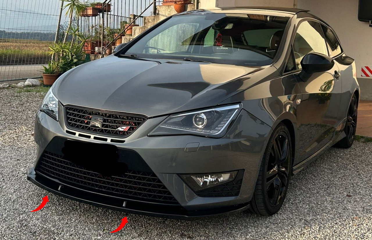 💥0506 SPLITTER ADATTO PER SEAT IBIZA 6J 2008-2017 NERO LUCIDO💥