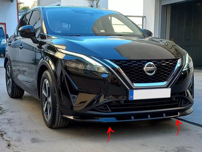 💥2042 SPLITTER ADATTO PER NISSAN QASHQAI J12 2021+ NERO LUCIDO💥
