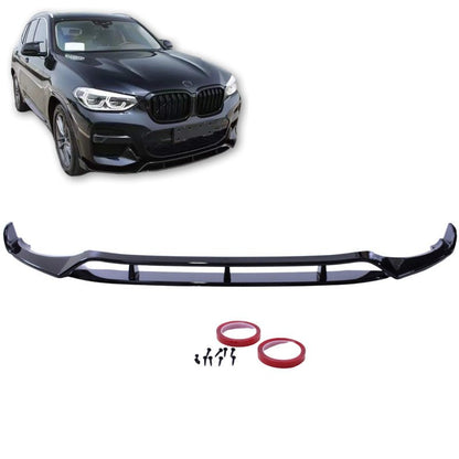 💥2040 SPLITTER ADATTO PER BMW X3 G01 X4 G02 2017-2021 MSPORT NERO LUCIDO💥