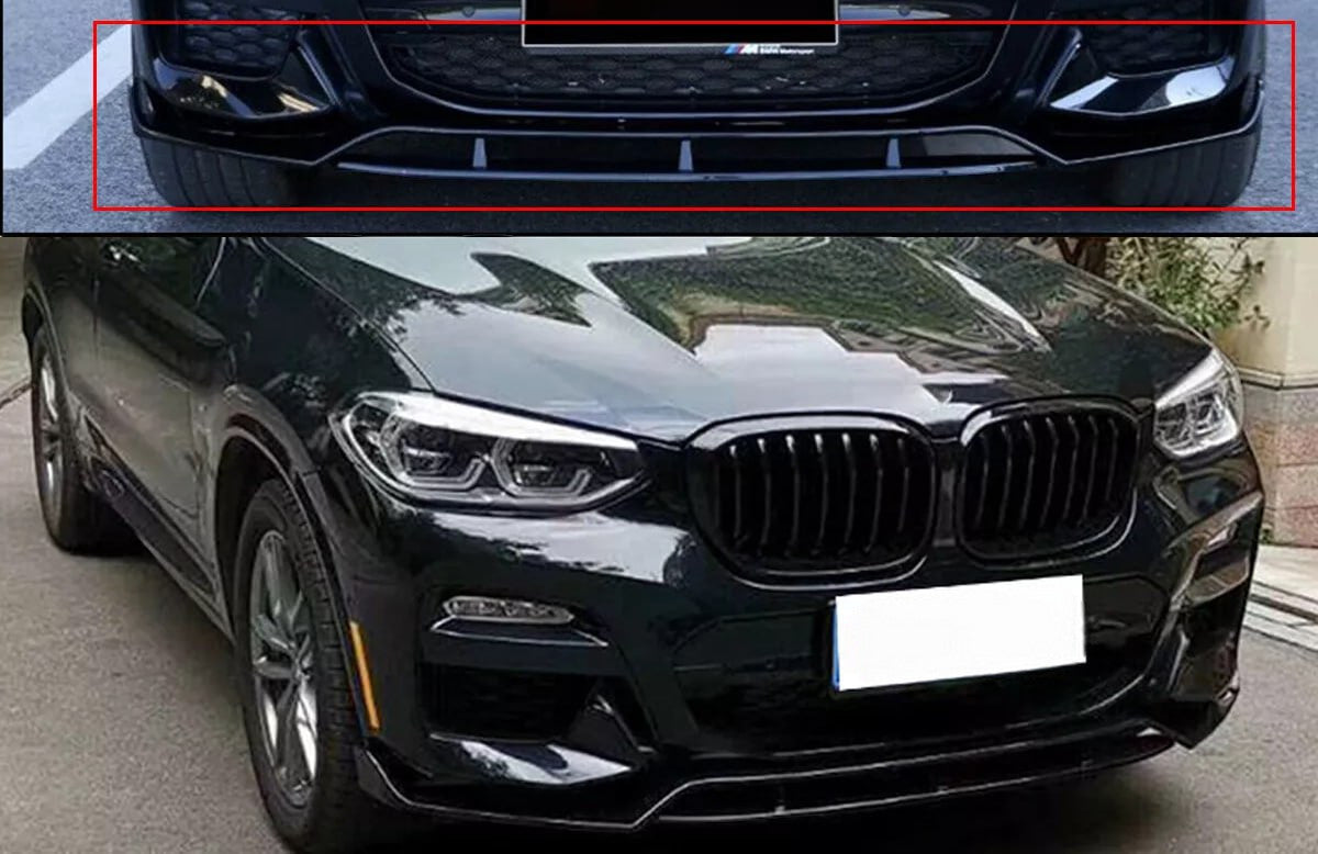 💥2040 SPLITTER ADATTO PER BMW X3 G01 X4 G02 2017-2021 MSPORT NERO LUCIDO💥
