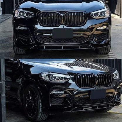 💥2040 SPLITTER ADATTO PER BMW X3 G01 X4 G02 2017-2021 MSPORT NERO LUCIDO💥