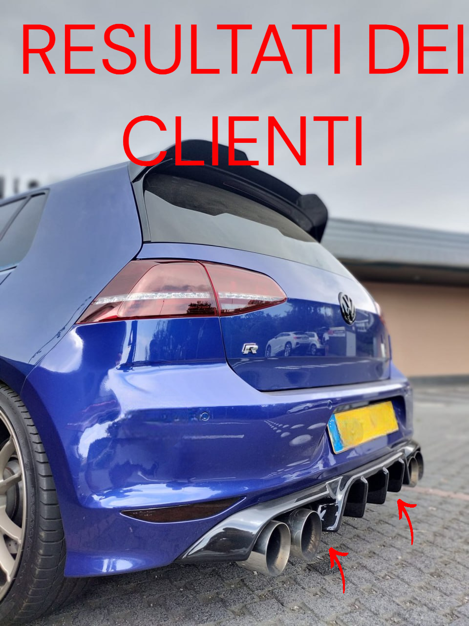 ✨1847 DIFFUSORE ADATTO PER VW GOLF 7 2013-2016 R LOOK TUNING NERO LUCIDO✨