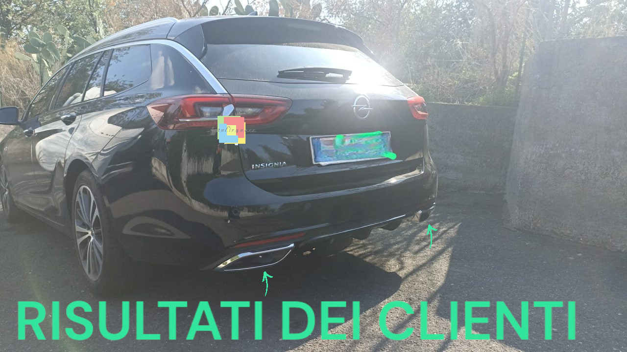 💥0435 DIFFUSORE INSIGNIA B STATION 2018+ NERO LUCIDO💥