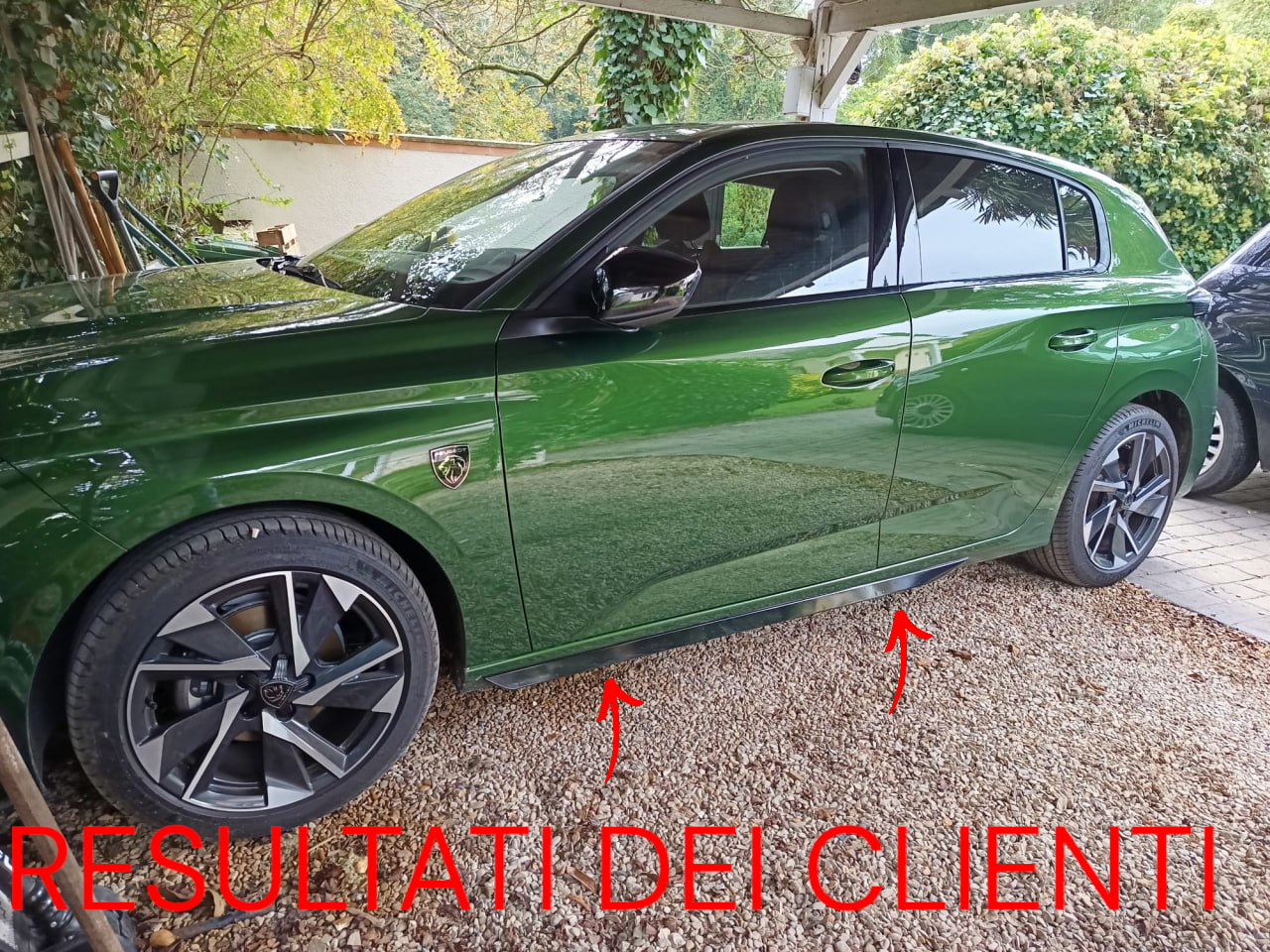 ✨1229 MINIGONNE ADATTE PER PEUGEOT 308 LOOK NERO LUCIDO DESIGN SPORTIVO✨