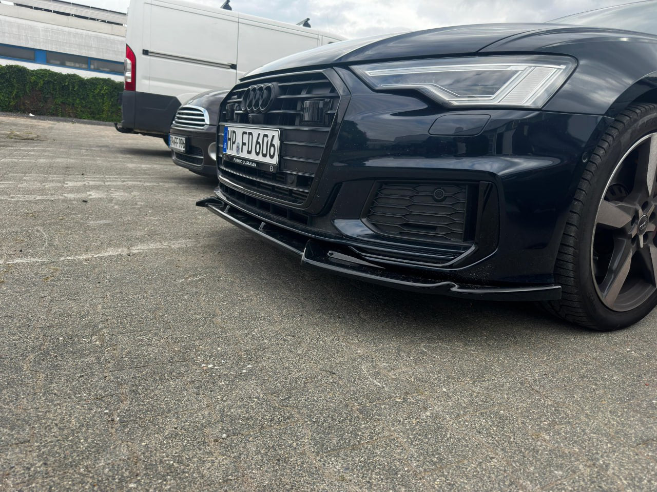 💥0019 SOTTO PARAURTI ANTERIORE AUDI A6 C8 RS6 2018+ SPLITTER ABS NERO 0019💥