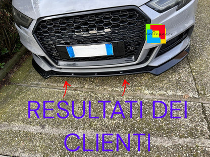 🔥1789 SPLITTER ADATTO PER AUDI A3 8V 2017-2020 S3 SLINE NERO LUCIDO V.2🔥