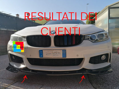 ⭐0483 SPOILER SOTTO PARAURTI M NEROLUCIDO SPLITTER BMW SERIE 4 F32 F33 F3613-19⭐
