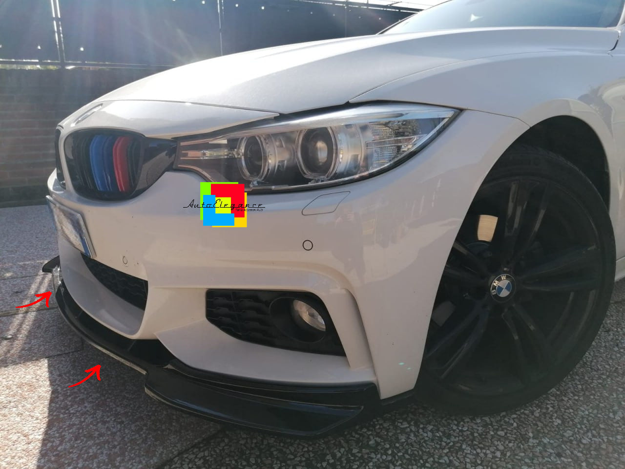 ⭐0483 SPOILER SOTTO PARAURTI M NEROLUCIDO SPLITTER BMW SERIE 4 F32 F33 F3613-19⭐